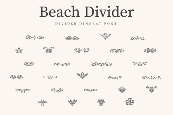Beach Divider: A Playful Dingbat Font for Coastal Branding