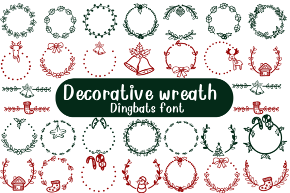 Decorative Wreath Typeface: A Festive Dingbat Review for Holiday Design