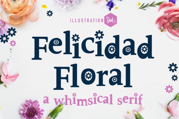 Felicidad Floral: A Hand-Crafted Serif for Campaign Visuals