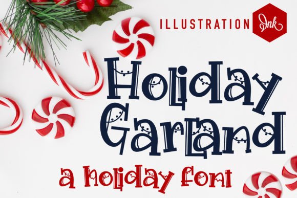 Holiday Garland: A Festive Serif Typeface for Handmade Crafts