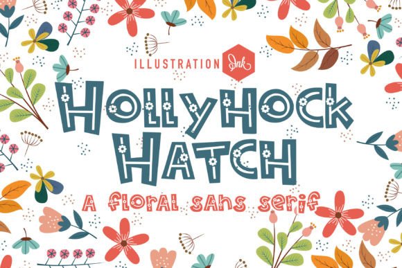Hollyhock Hatch: A Whimsical Handwritten Font for Editorial Design