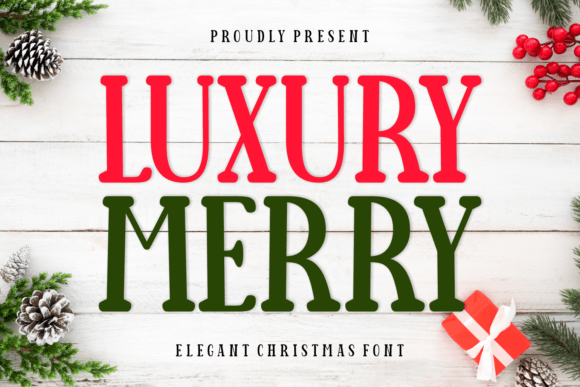 Luxury Merry: A Serif Typeface for Festive Handmade Designs