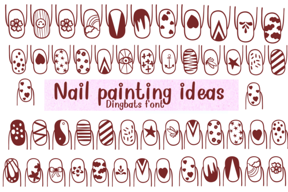 Nail Painting Ideas: A Creative Dingbat Typeface for Beauty Branding