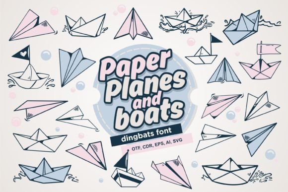 Paper Planes and Boats: A Playful Dingbat Font for Brand Visuals