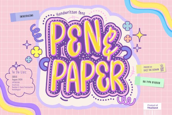 Pen and Paper: The Handwritten Font for Charming Craft Projects