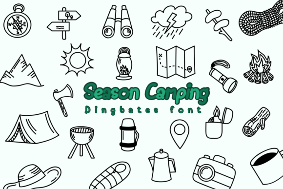 Season Camping: A Playful Dingbat Typeface for Crafty Designs