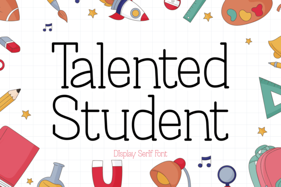 Talented Student: A Playful Serif Font for Creative Web Design