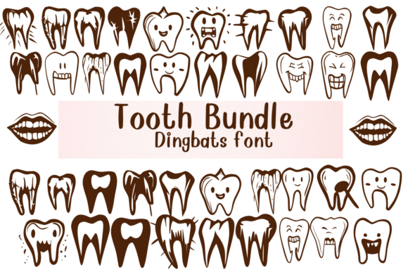 Tooth Bundle: A Quirky Dingbat Font for Playful Digital Branding