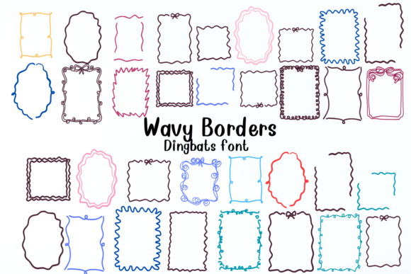 Wavy Borders: A Creative Dingbat Font for Digital Branding