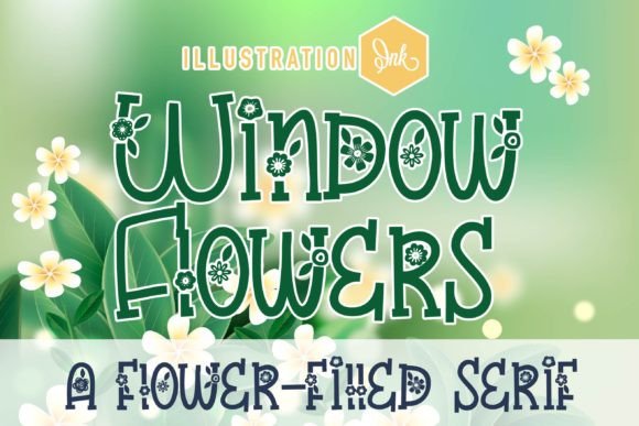 Window Flowers: A Decorative Serif Font for Elegant Brand Identity